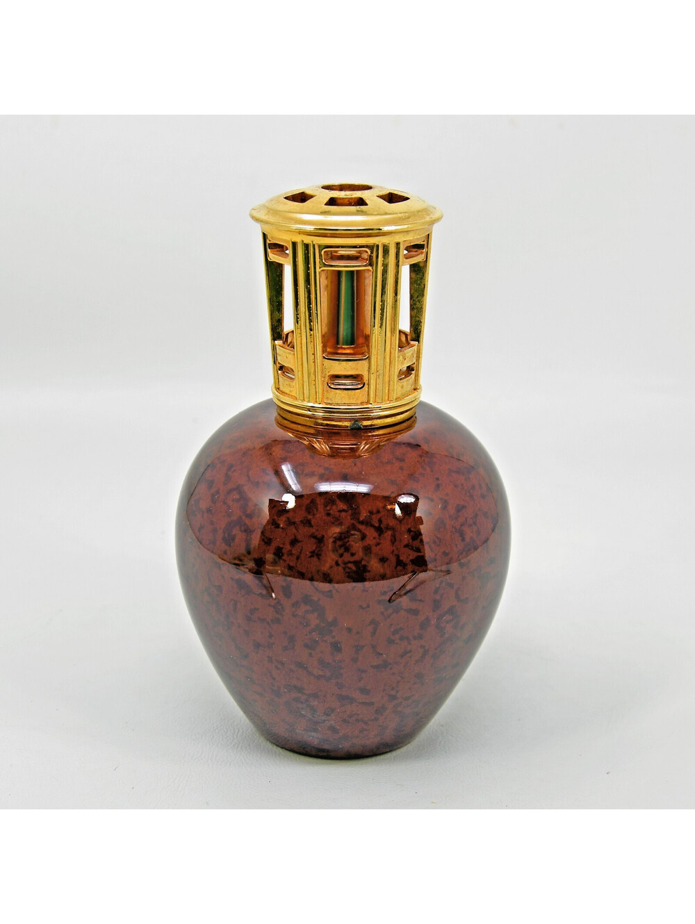 Lampe Berger Fragrance Lamp #5151 Saint Clement Tortoise Brown Gold Lid France